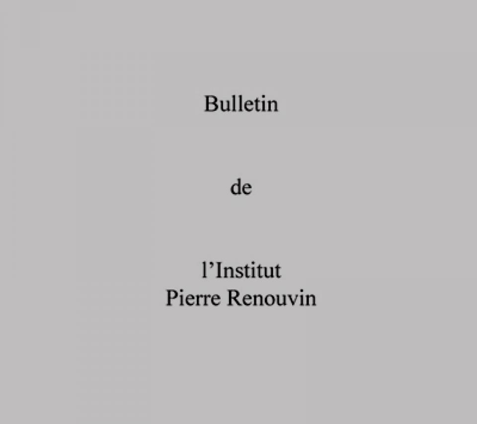 Bulletin de l'institut Pierre Renouvin
