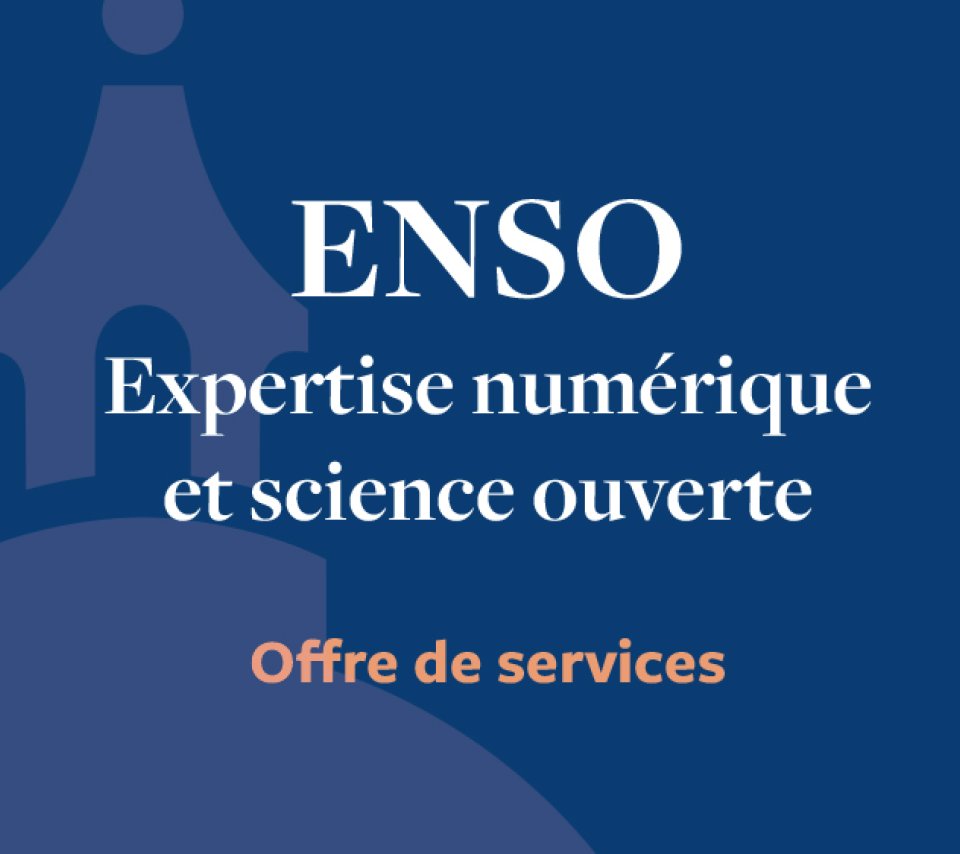 ENSO - Expertise numérique et science ouverte - Offre de services