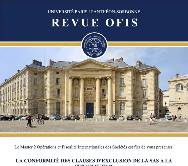 La conformité des clauses d'exclusion de la SAS à la constitution