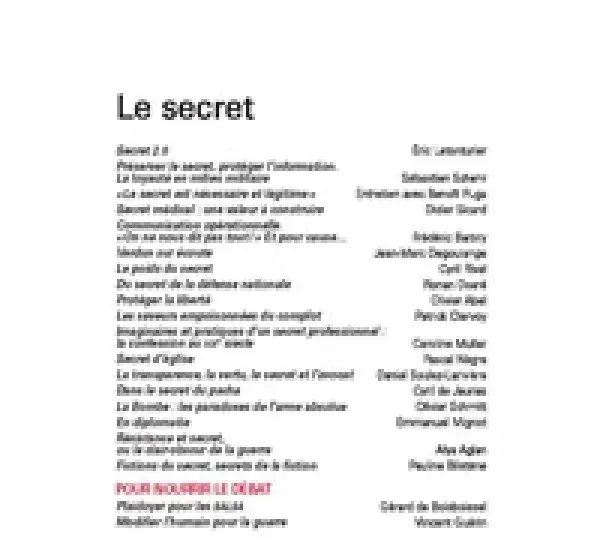 Fictions du secret, secrets de la fiction